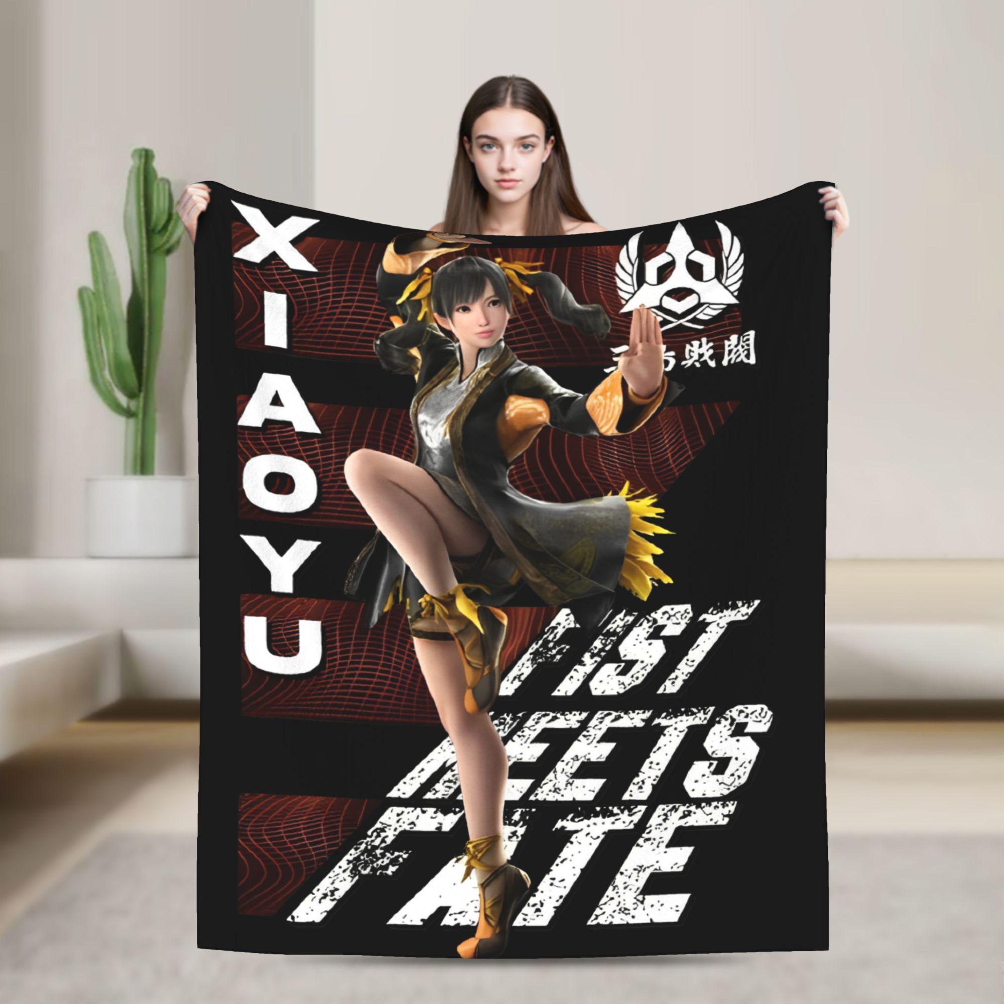 Xiaoyu Tekken 8 Gaming Knitted Blankets Fleece Warm Throw Blankets for Bedroom Sofa Bedroom Quilt 75X95CM