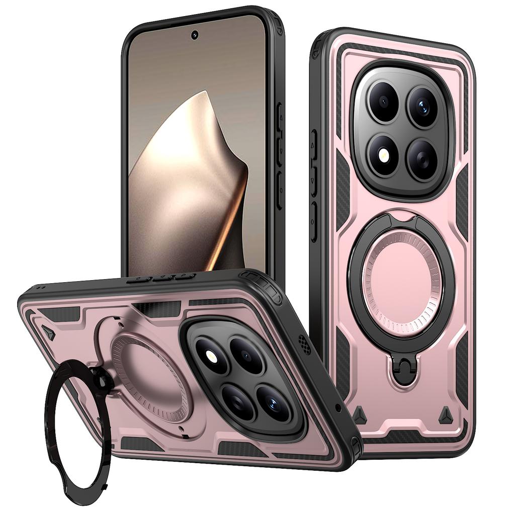 Armor Shockproof Case For Xiaomi Poco M8 Pro Redmi Note 15Pro 4G Plus 5G 360° Rotating Magnetic Stand TPU Plastic Phone Cover