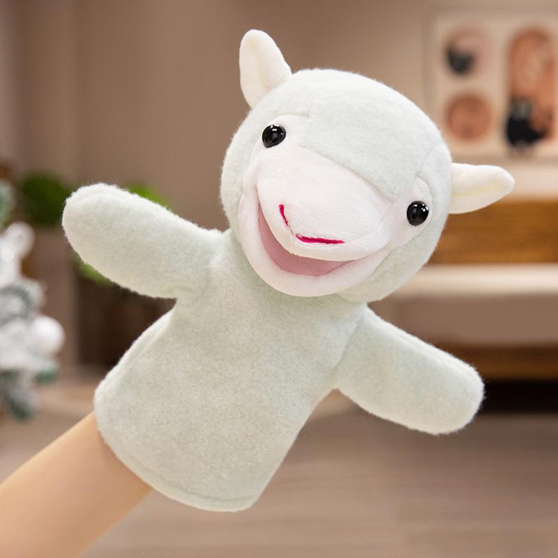 Fox & Crow Plush Hand Puppets for Storytelling with Sheep Gloves
