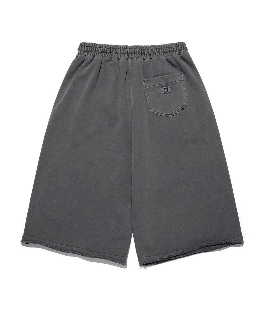 LEE Pigment-Dyed Capri Sweat Shorts Pigment Charcoal