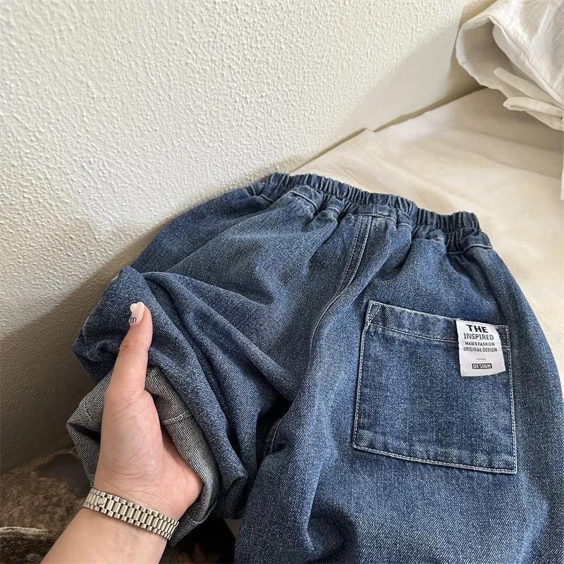 Boys Girls Toddlers Loose Pants Fashion Summer Baby Boys and Girls Baby Foreign Denim Pants