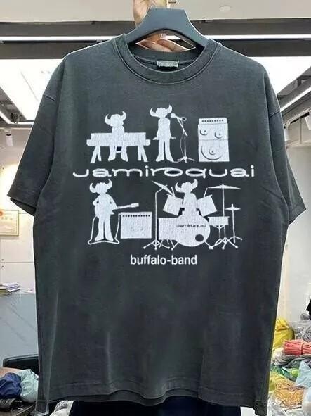 Jamiroquai Band Graphic Short Sleeve Black Unisex Tshirt Reprint S5XL Unisex T-Shirt M