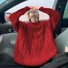 Men's Trendy Plus Size Cable Knit Sweater - American Style, Round Neck, Autumn Outerwear