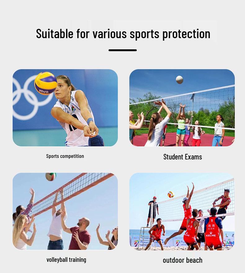 Volleyball Arm Guards: Breathable Compression Sleeves with Elastic Anti-Collision Padding.
