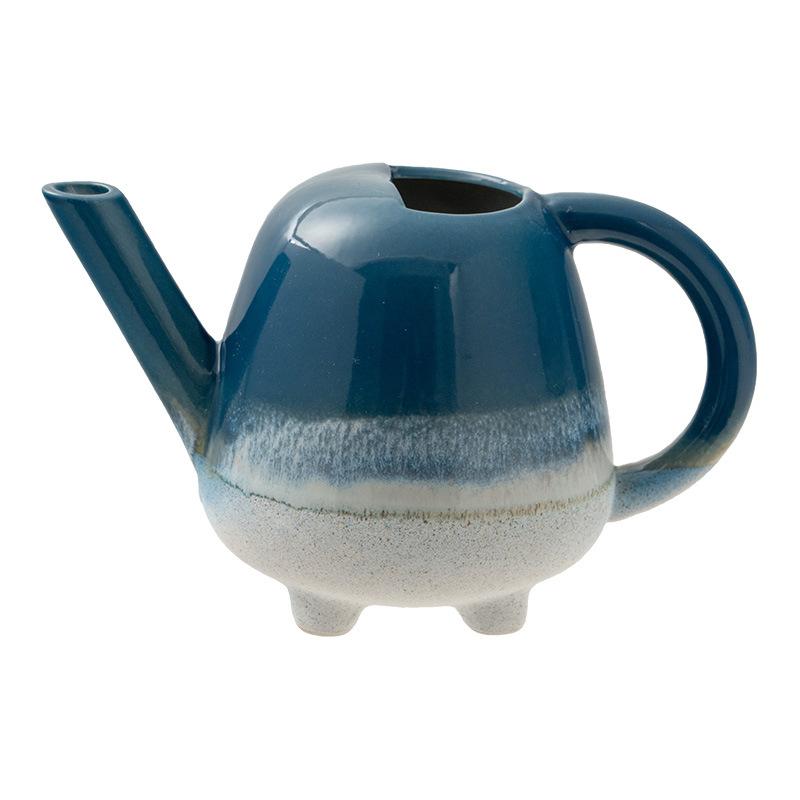 Multi-Color Creative Pot-Shaped Vase Household Ceramic Kettle Flower Arrangement Decorative Ornament Practical Watering Kettle Teapot