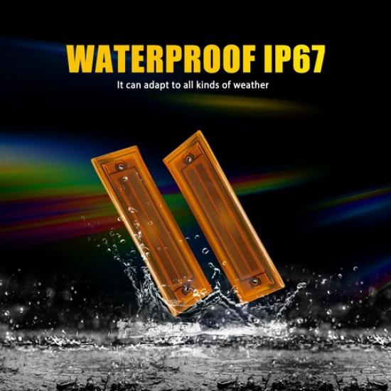 2PCS Side Amber Marker Signal Housings Light For K5 Chevrolet Blazer 1981-1991