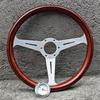 14 Zoll 358mm Klassisches Holzlenkrad Universelles Rennsport-Sportlenkrad 74mm Lochkreis