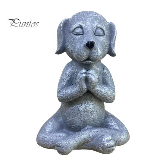 Ornamento per cortile resistente alle intemperie, Statuetta animale da meditazione, Statua Zen in resina, Decorazione da giardino seduta per alleviare lo stress, Scultura per gatto/cane/rana