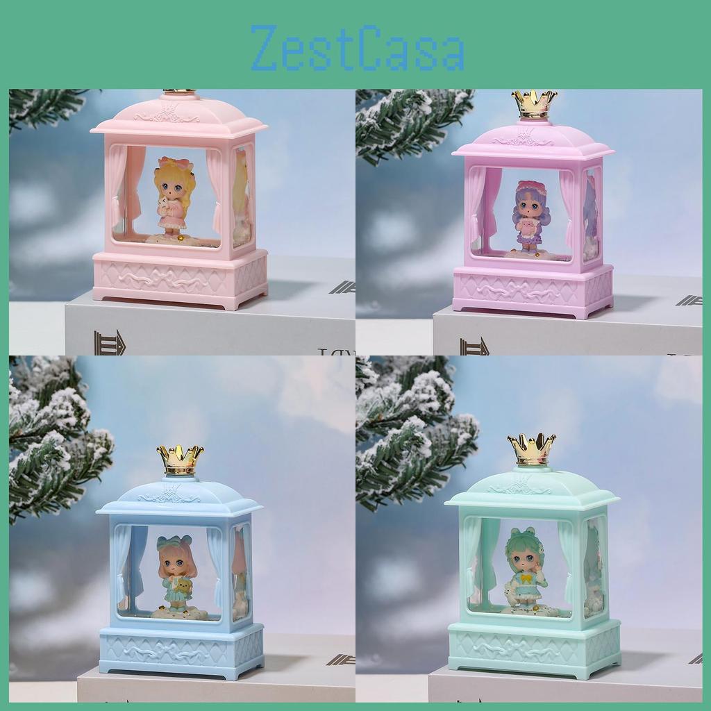 Modern Minimalist Resin Music Box With Star Light For Bedroom Decor Girls' Birthday Gift