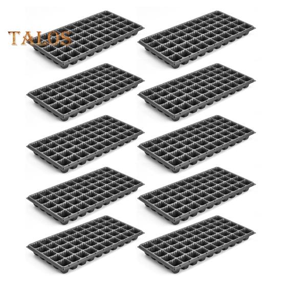 10 Pcs Nursery Pot Tray for Seedlings Thickened Seeds Starter Germination Shuttle Carrying Tray Round Nursery Planter Tray with Drainage Holes for