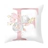 Orion English Alphabet Floral Print Pillow Case Waist Cushion Cover Wedding Bed Decor