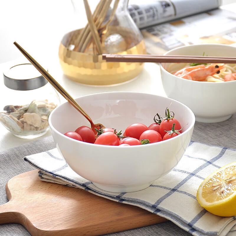 Zhi Shi Pure White Bone China Ceramic Bowls