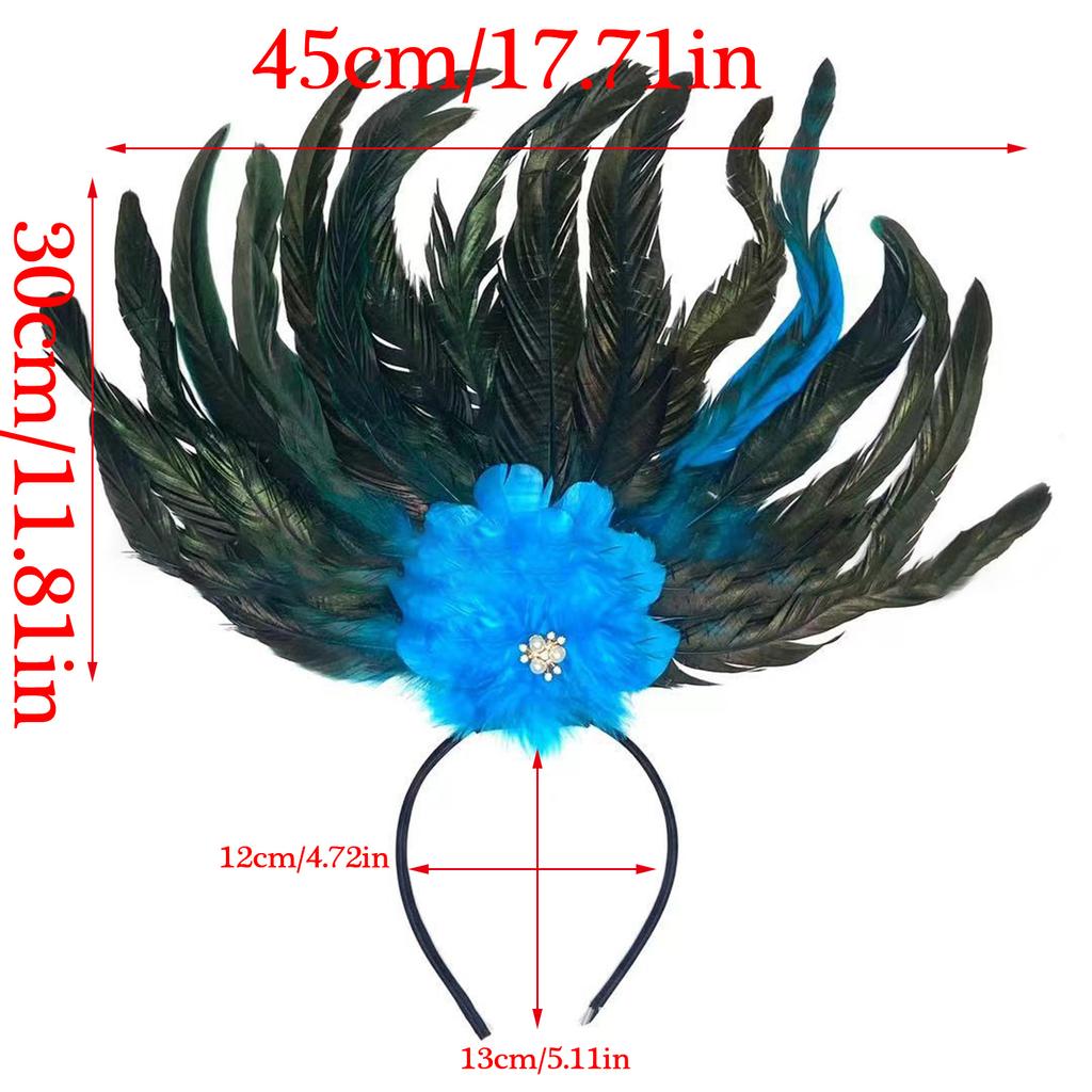 Elegant Feather Headband Cosplay Hair Accesories Fashion Hairpieces Costume Headwear for Parties and Celebrations