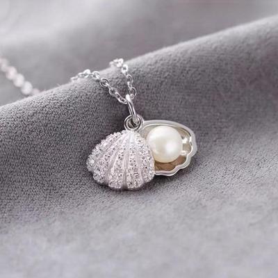 2026 High-End Silver Pearl Pendant for Men and Women: Retro Alloy Design, Ideal Gift