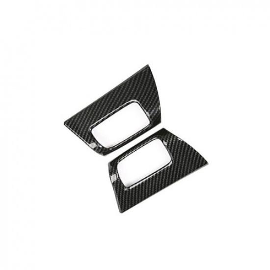 ABS Carbon Fiber L&R AC Air Outlet Vent Cover Trim For Porsche Cayenne 2018-2023