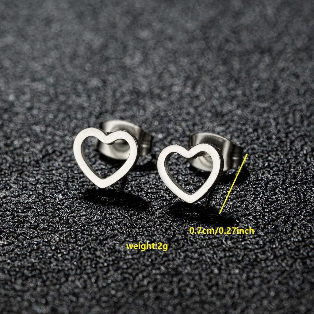 Women's Stainless Steel Infinity Rectangle Stud Earrings