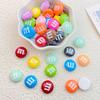 20Pcs New Cute Resin Cartoon Circular Letter M Flat Back Home Decor Ornament Jewelry Making   Accessories