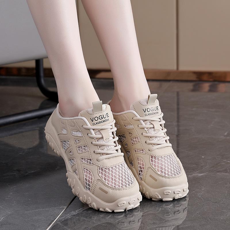 New breathable heightening lightweight not tired feet fitness arch support casual de training sneakers -Cushioning non-slip breathable mesh flat shoes