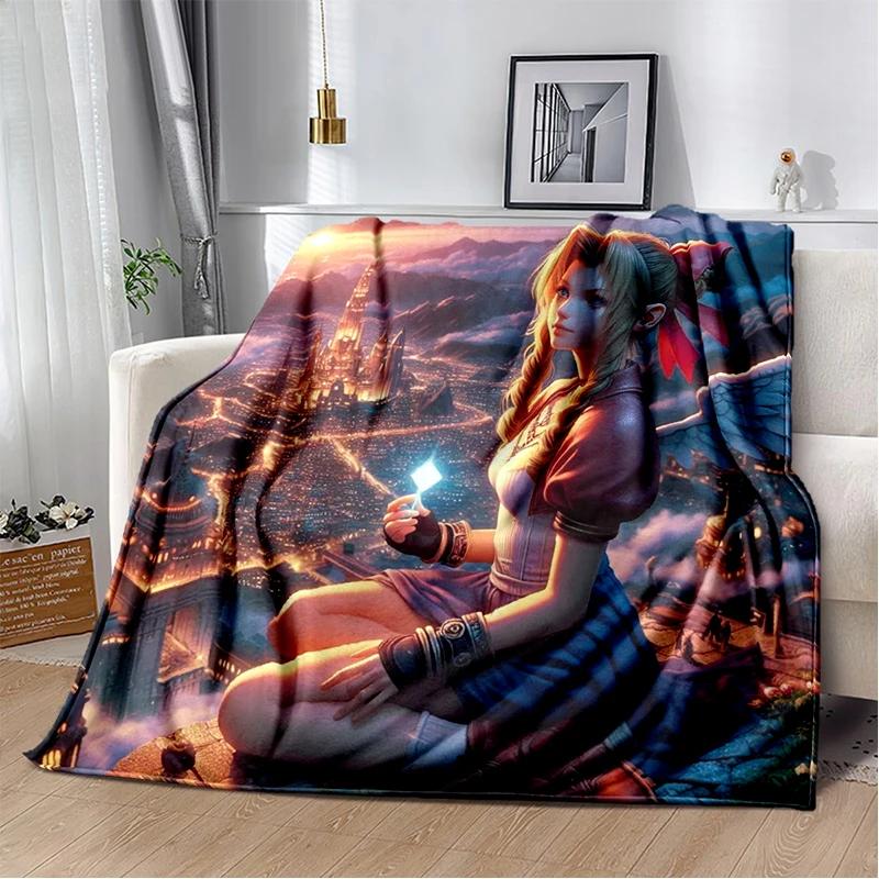 New Style Cloud Tifa Aerith Final Fantasy Games Sephiroth Blanket,Soft Throw Blanket for Home Bedroom Bed Sofa Cover Kids