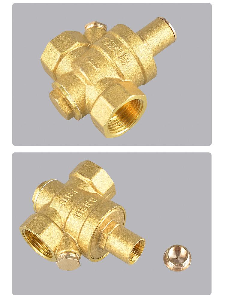 Adjustable Brass Water Pressure Reducing Valve for Heaters & Purifiers