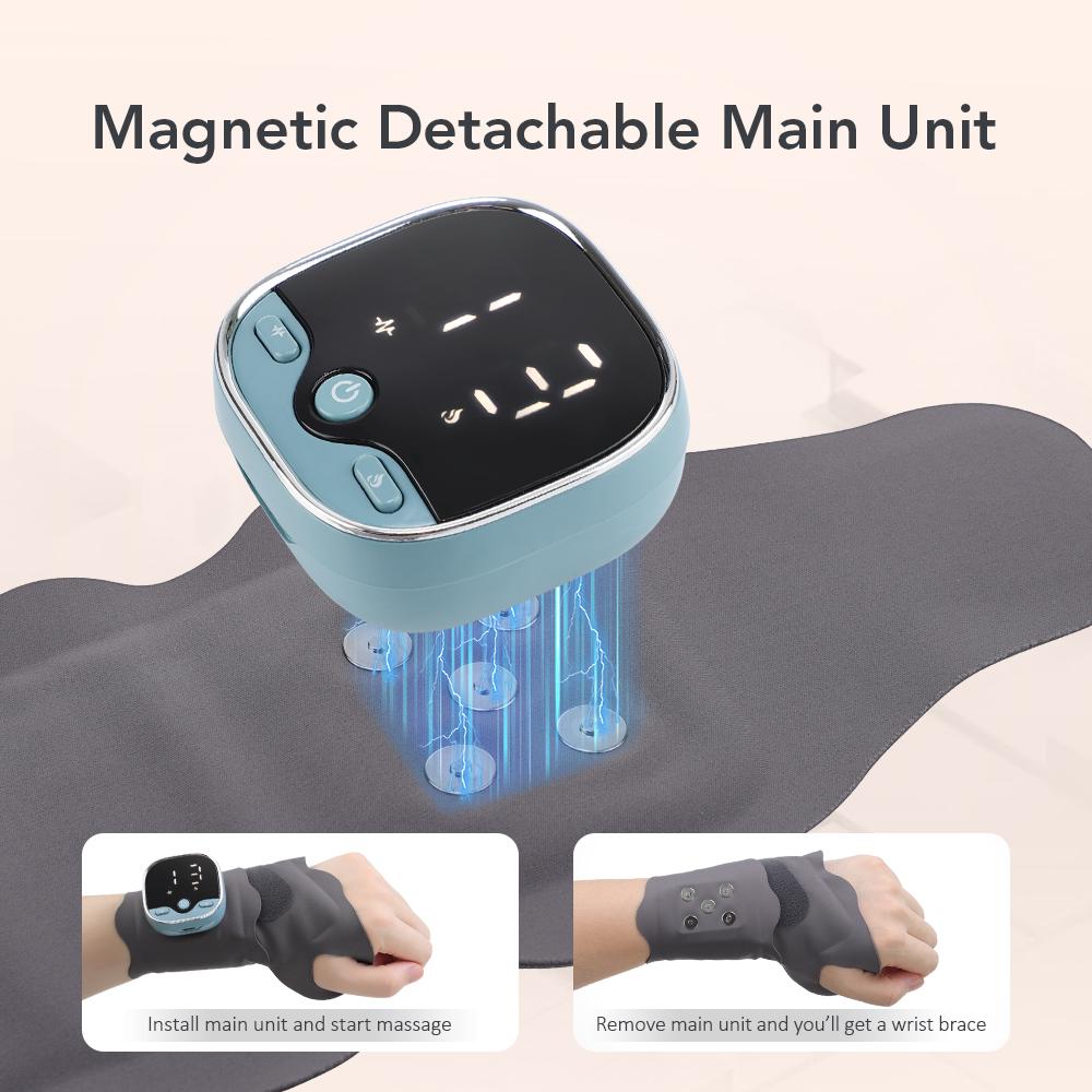 Electric Heating Wrist Massager  Wrist Guard Band Vibration Heated Wrist Brace 5 Modes Muscle Stimulator Wrist Heating Pad