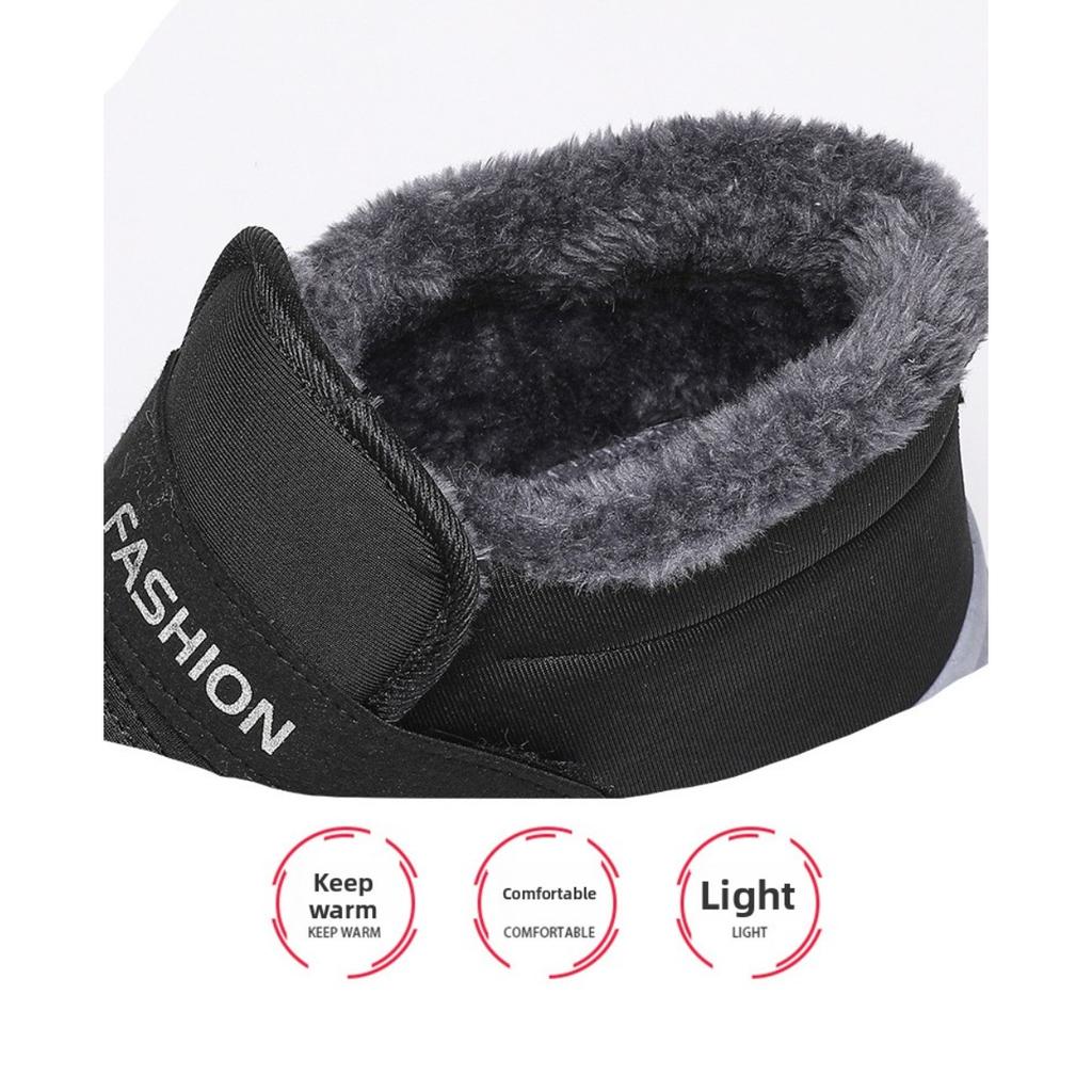 Cotton Shoes Women's Winter Snow Boots Velcro Women's Boots with Thick Fleece Short Boots for Warmth Outdoor Cotton Boots