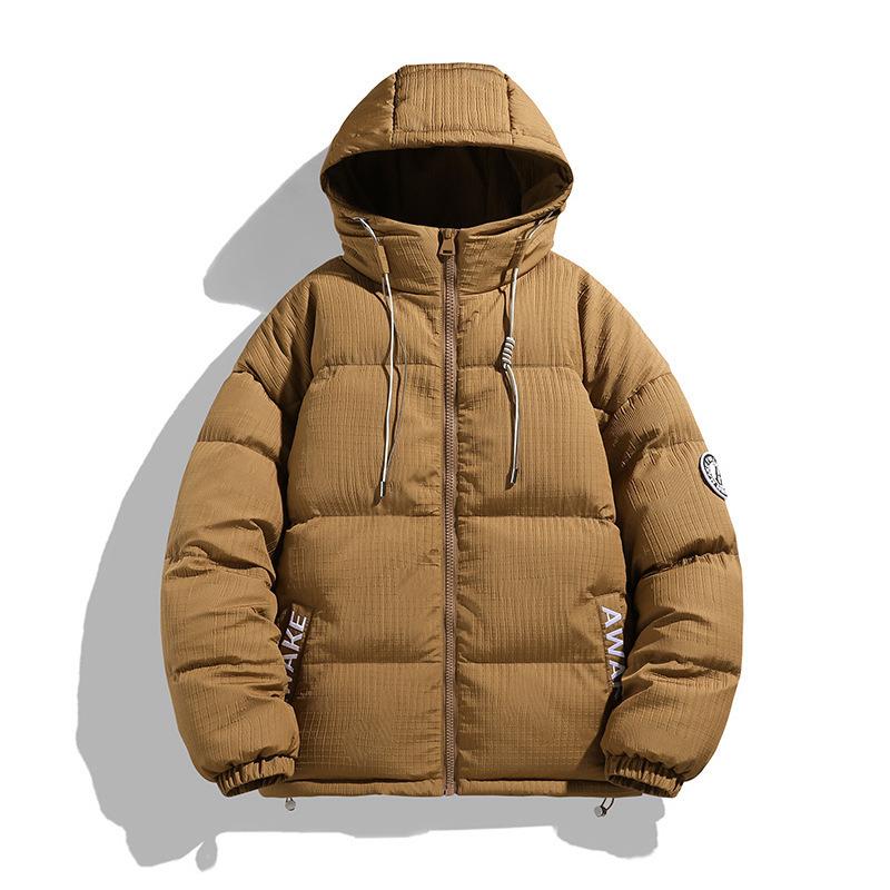 Winter Kapuzenlose Lockere und Vielseitige Winddichte und Kälte Baumwollgepolsterte Kleidung Herren und Damen Einfarbige Kapuzenpullover Baumwollgepolsterte Kleidung