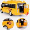 1 Set Bus Car Toy 1:30 Inertia Sliding Campus Bus Car Model Simulation Sound And Light Music Educational Toys Children'S Gift
