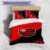 Flamengo 3-teiliges Bettwäsche-Set Bettbezug Verschluss Enthält 1 Bettbezug & 2 Kissenbezüge für Alle Jahreszeiten Schlafzimmer Zuhause Wohnheim Dekor