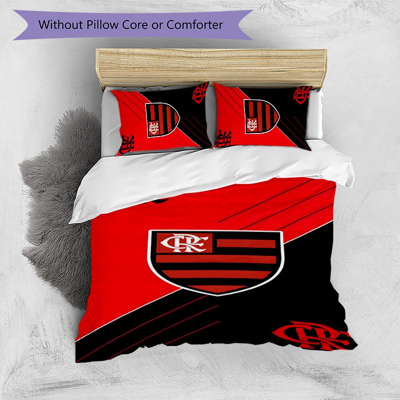 Flamengo 3-teiliges Bettwäsche-Set Bettbezug Verschluss Enthält 1 Bettbezug & 2 Kissenbezüge für Alle Jahreszeiten Schlafzimmer Zuhause Wohnheim Dekor