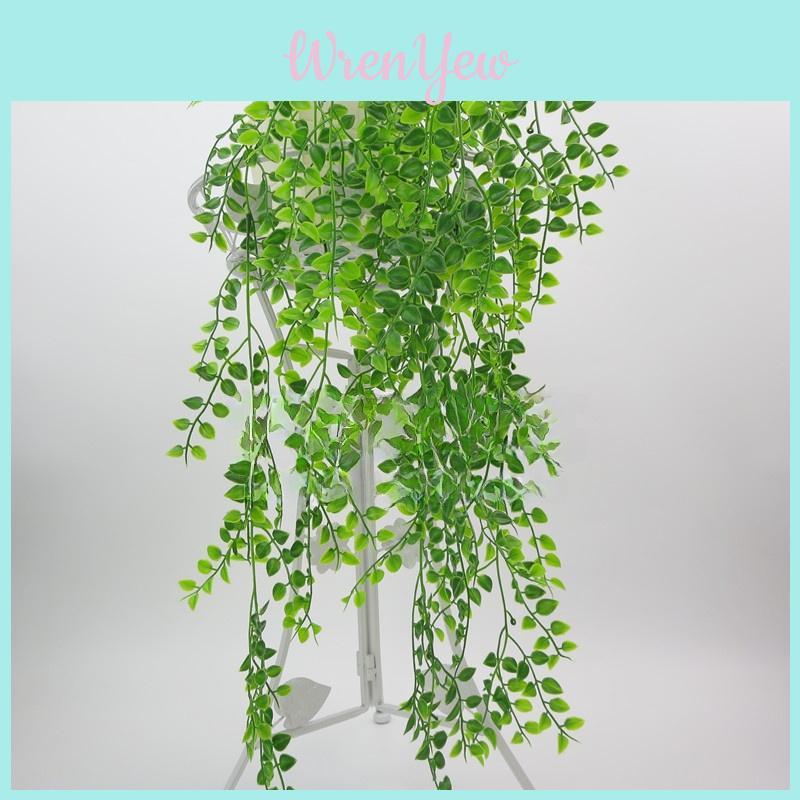 Artificial Green Plant Wall Decor With Plastic Vines For Living Room Handmade Style