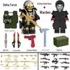 Delta Warden Weilong Red Wolf Building Block Figure Model Toy
