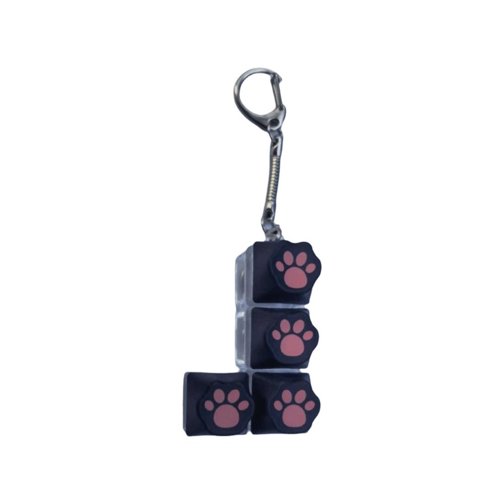 Cat Paw Stress Relief Clicker 4/9 Keys Fidget Keychain Relaxing Calming Keychain Keys  Bag Charms