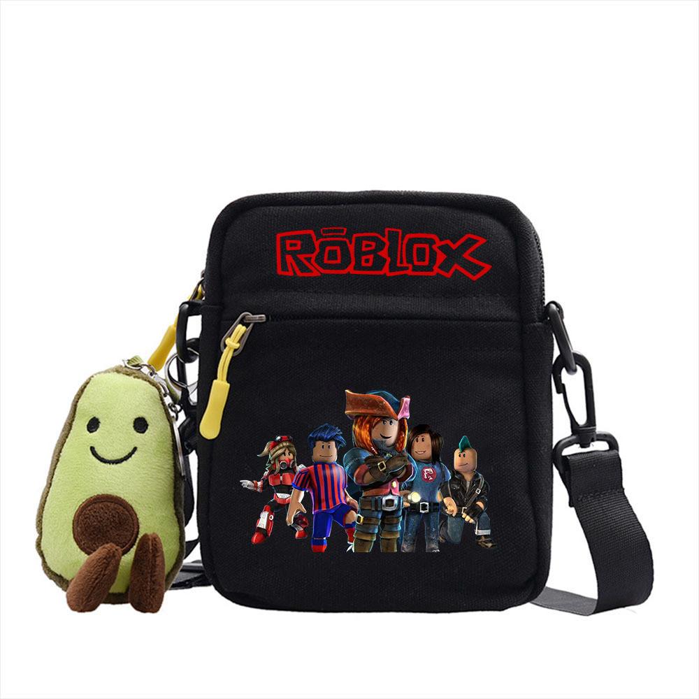 Plátěná taška přes rameno Roblox s potiskem herní postavičky pro běžné cestování a do školy