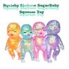 Squishy Maltose Sugar Baby Squeeze Toy Kawaii Baby Stretchable Slow Rising Fidget Toy for Adults Stress Anxiety Relief Gifts