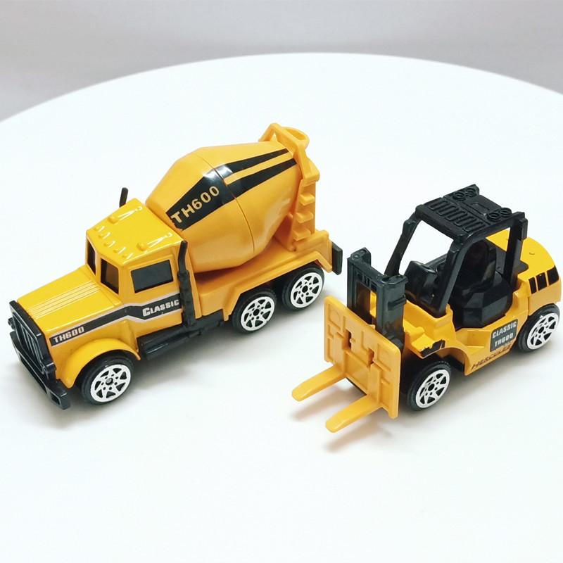 Children's Engineering Vehicle Toys Simulation Alloy Mixer Forklift Toy Model Inertia Car Best Birthday Gift For Boys