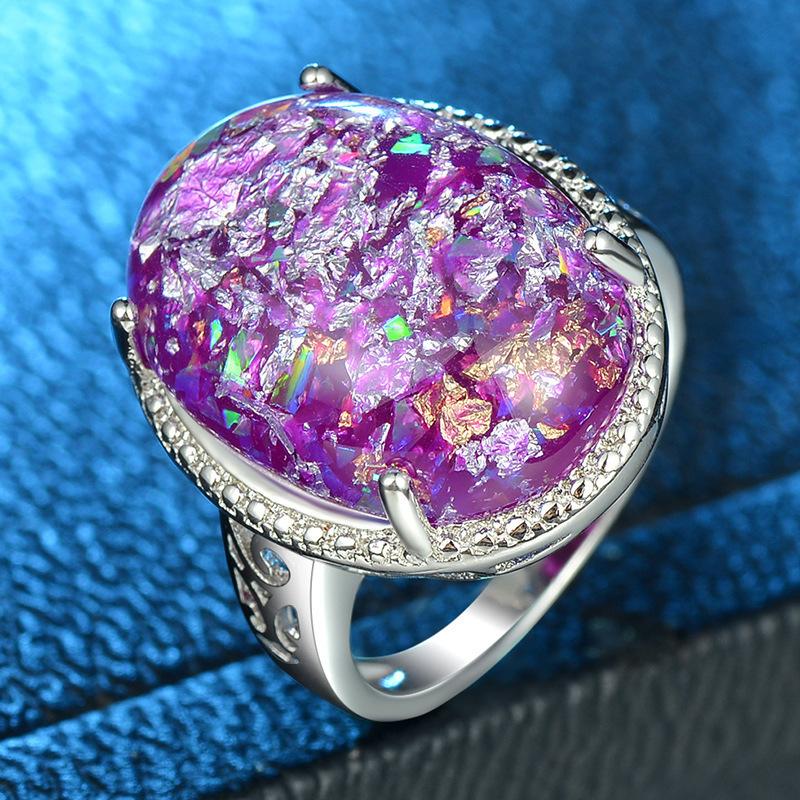 2021 Should Popular Court Vintage Ring Female Symphony Opal Ring