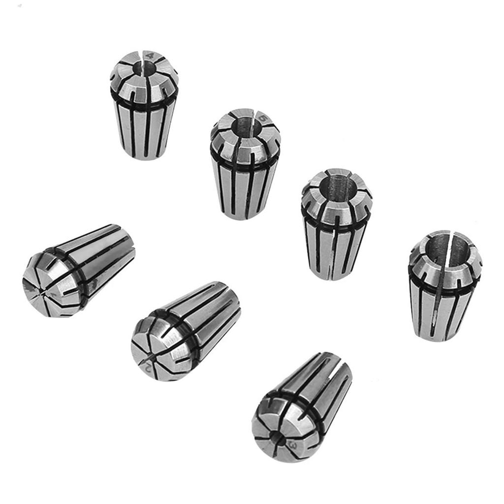 7PCS ER11 5mm Držák hřídele motoru Prodlužovací tyč ER11 1?Sada pružinových kleštin 7mm