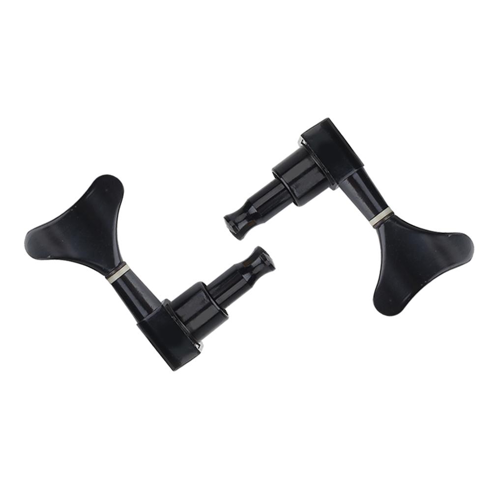 2L 2R Black Closed Zinc Alloy Machine Heads String Tuners Tuning Pegs for Electric Bass