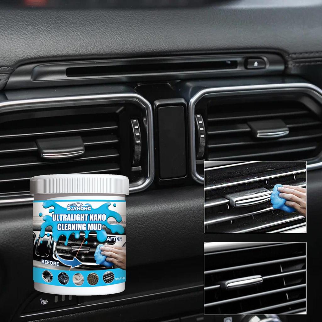 RAYHONG Car Cleaning Soft Gel Car Interior Air Vent Cleaning Keyboard Remote Control Crevice Dust Sticky Removal Gel