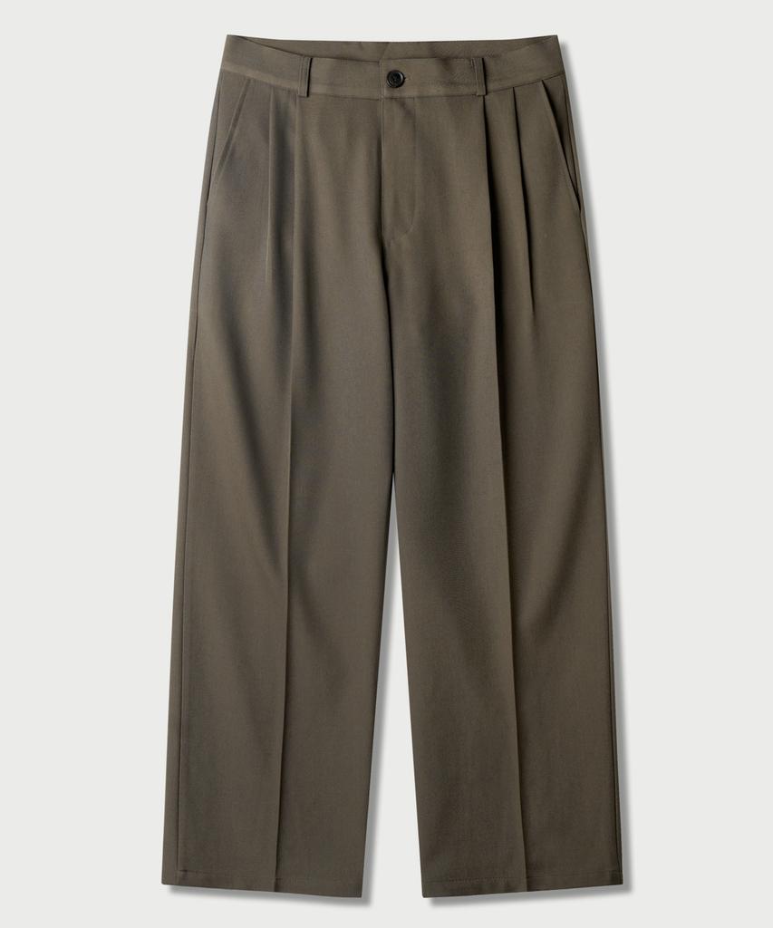 JEMUT Four Seasons Wide Slacks Dark Beige Mmlp2651