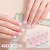 Gel nail sticker waterproof French smudge flash nail sticker UV semi-cured nail sticker cartoon