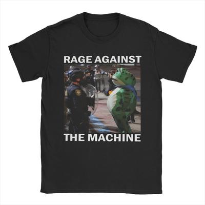 Portland Frog Protest Rage Against The Machine Men T Shirt Resist Frog Tee Shirt Short Sleeve O Collar T-Shirt Cotton Clothes