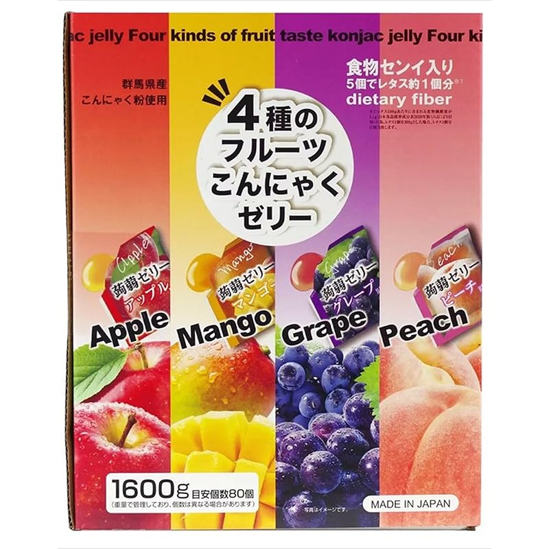 

4 kinds of fruits konnyaku jelly 80 pieces