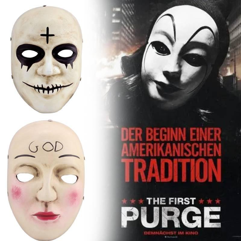 Exquisite Human Purge Plan God Horror Mask Featuring Smiling Face Full Face Resin Collectible