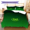 VfL Wolfsburg Pattern Bedding Set Quilt Cover Pillowcase Home Decor Gift (1 * duvet cover + 2 * pillowcase, without core)