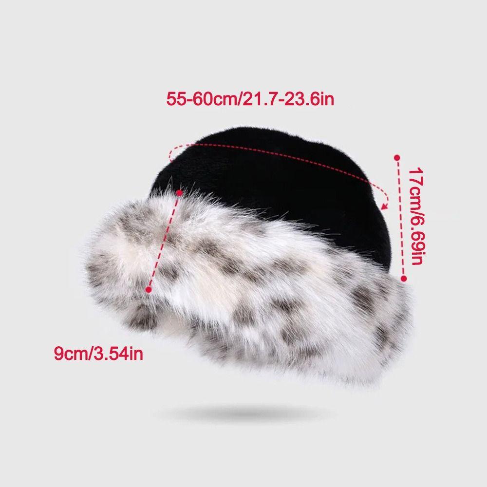 Windproof Plush Fisherman Hat Keep Warm Ear Protection Cap Fashion Faux Fur Bucket Hat  Winter