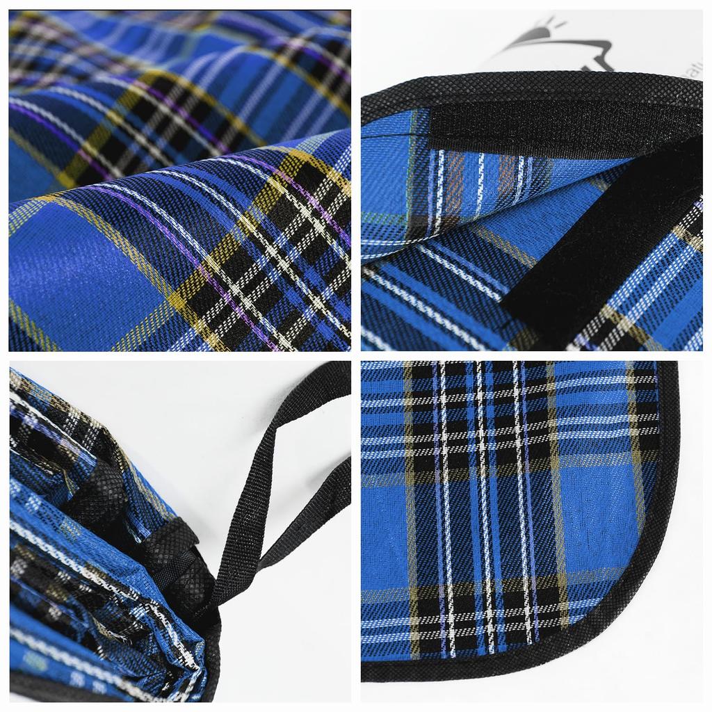 foldable picnic easy to perfect for sports and excursions Blue Waterproof, mat, lightweight, carry, days, camping, (Navy - 15080cm)