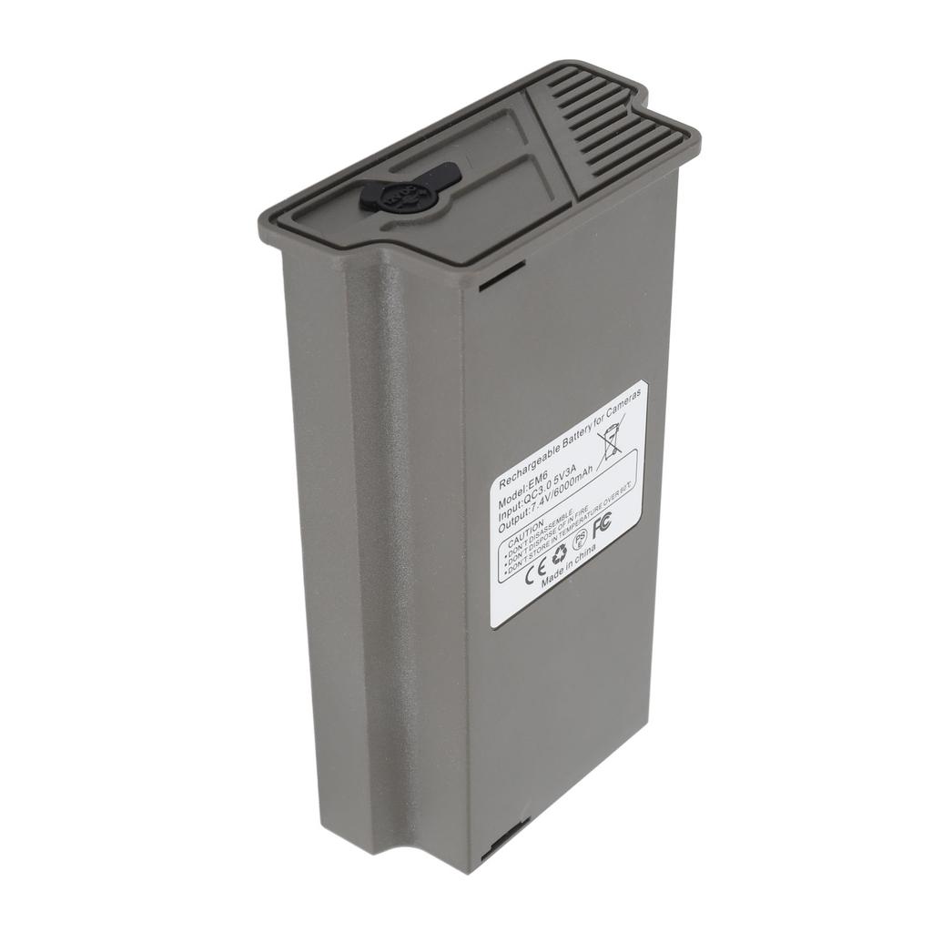 Akumulator do aparatu myśliwskiego Szary 6000mAh Akumulator litowo-jonowy z lampką kontrolną do ładowania