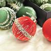 12Pcs Velvet Christmas Ball Ornaments Flocked Xmas Balls Shatterproof Plastic Balls Hanging Ornament for Xmas Wedding Party